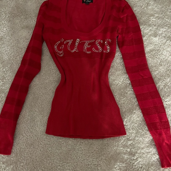 Y2k Striped Guess Longsleeve - Picture 1 of 5